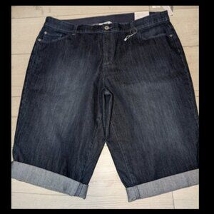 NWT CJ Banks Moderatly Curvy Skimmer Womens Plus Size Denim Jean Shorts 20W